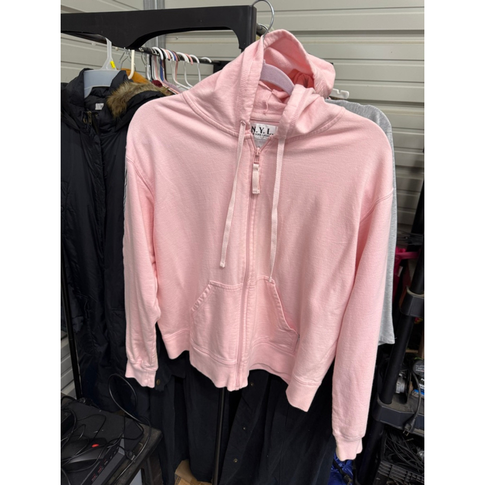 Women's N.Y.L. New York Laundry Pink Full-Zip Hoodie L - Picture 2 of 4